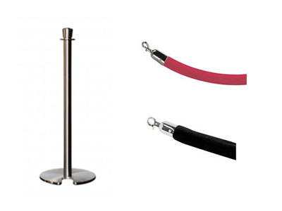 Chrome Stanchions with Lanyards